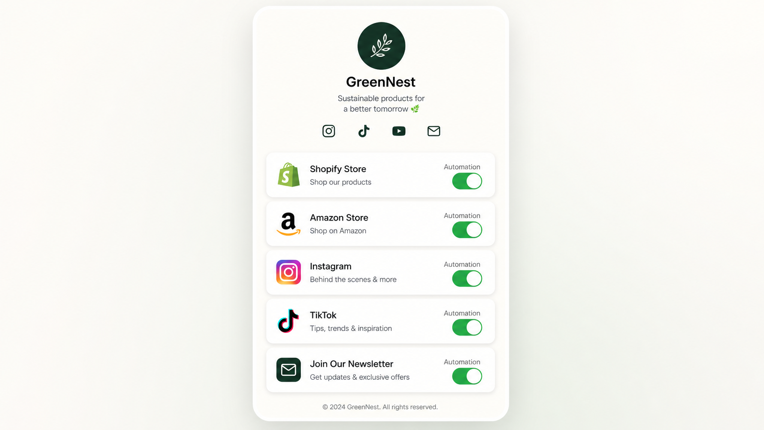 StoreClaw AI ecommerce platform interface screenshot